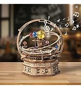 ROKR 3D Wooden Puzzles for Adults Mechanical Music Box-Starry Night, DIY Rotating Music Box Model...