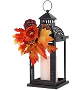 NEEDOMO Fall Decorations for Home, 15'' Fall Lantern Indoor Outdoor Thanksgiving Decor, Vintage M...