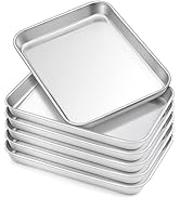 HaWare 6-Piece Toddler Plates, Stainless Steel Kids Plates, Metal Dinner Dish for Children, 7.3