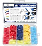 60 Pcs/30 Pairs Quick Splice Wire Terminals T-Tap Self-Stripping Nylon Fully Insulated Male Quick...