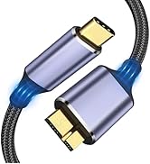 Micro B to USB C Hard Drive Cables, 6FT 10 Gbps USB C to Micro B,[Aluminum, Braided] External Har...