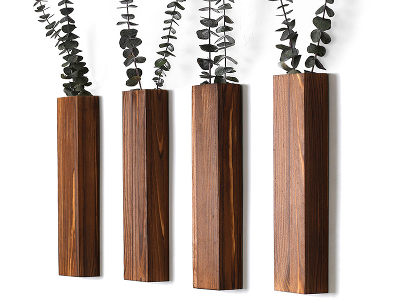 wood vase