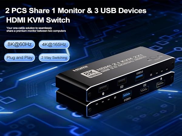 kvm switch 1 monitors 2 computers