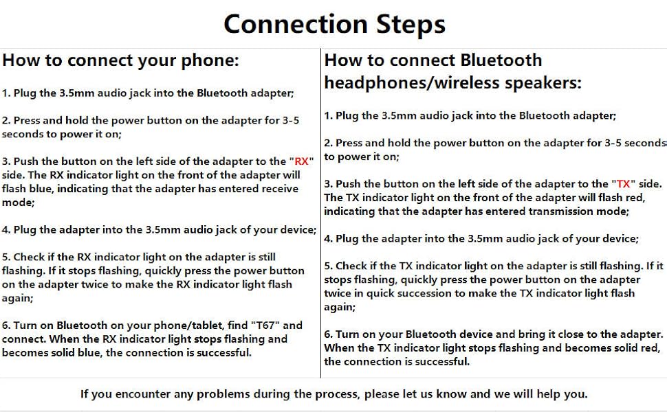 T67 Connection Steps
