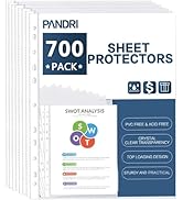 Sheet Protectors, PANDRI Clear Heavy Duty Plastic Page Protectors Shee (SheetProtectors-700Pack)