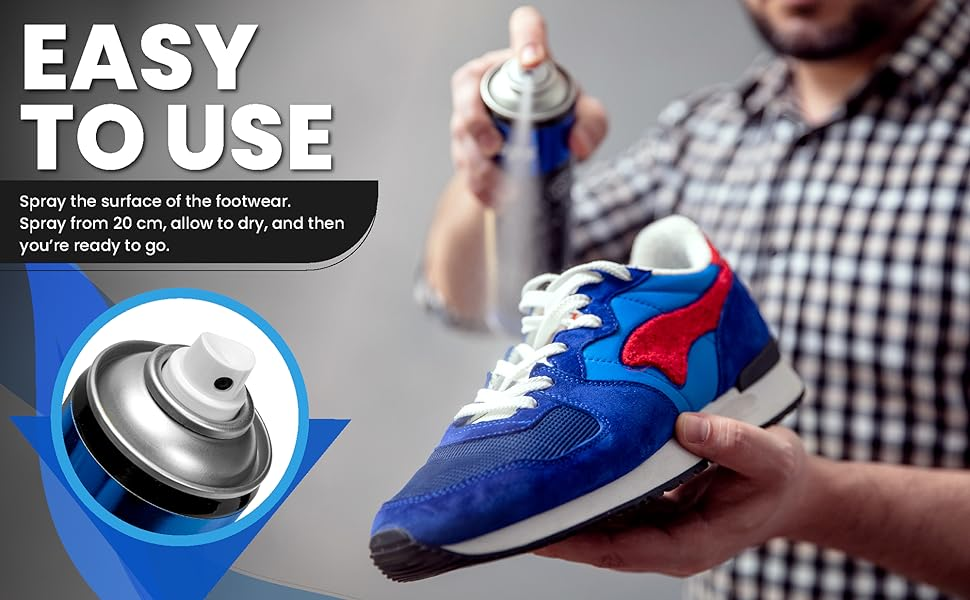 easy to use spray the surface of the footwear