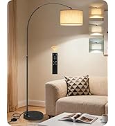 75" Arc Floor Lamp with Marble Base and Adjustable Height, Rotating Hanging Shade, Dimmable Floor...
