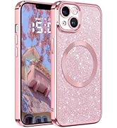 AVESEXTOL Glitter for iPhone 13 Case, Cute Bling Phone Case iPhone 13 6.1" [Compatible with MagSa...