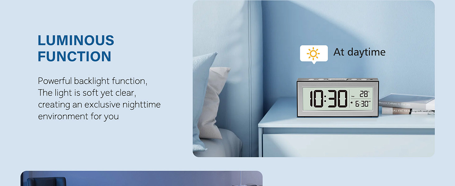 Zonopy Digital Alarm Clock with LED Display