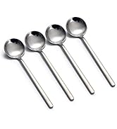 8-piece Mini Teaspoons Espresso Spoons Matte Silver Frosted Handle Stainless Steel Spoons for Tea...