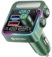 SONRU Bluetooth 5.3 FM Transmitter -Yello