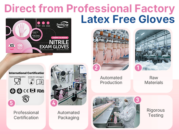 Pink Nitrile Gloves