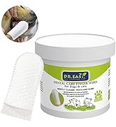 DR.EASY Breath Freshener Dental Finger Wipes 80ct for Dog &amp; Cat, Help Wipe Away Plaque&amp;Tartar, No...