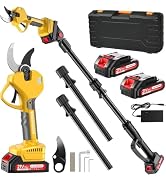 Electric Pruning Shears Cordless 2.0 Inches &amp; Electric Pole Pruner 2-IN-1 with 8ft Pole Reach To ...