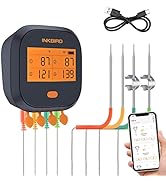 Inkbird WiFi Grill Thermometer IBBQ-4T, Wireless WiFi Meat Thermometer for Smoker, Oven, Rotisser...