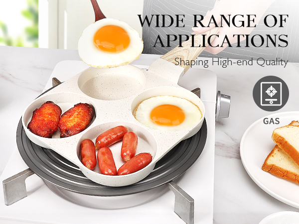 Egg Pan Omelette Pans 4 Cup Nonstick Granite Omelette Non Stick Skillet Pancake Induction Cookware