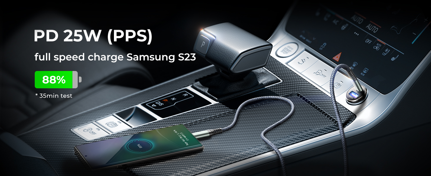 usb c car charger adapter usbc car charger fast charge charging iPhone 15 Pro max plus