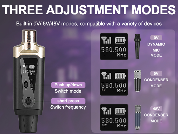 Wireless Microphone Transmitter Receiver