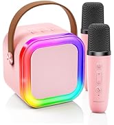 Kinglucky Mini Karaoke Machine for Kids, 2025 TOP Birthday Gifts Ideas for 3-12 Year Old Girls, C...