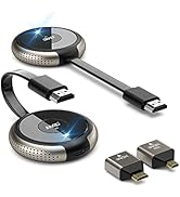 Wireless HDMI Transmitter and Receiver 4K, TIMBOOTECH Streaming Media Video/Audio/File HDMI Wirel...
