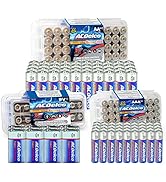 Powermax ACDelco AA, AAA, 9-Volt Combo Pack, 48-AA, 24 AAA, 4 9V Batteries, Alkaline Batteries