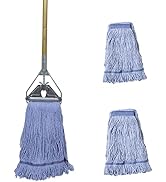 Midoneat Loop-end String Wet Mop ,Heavy Duty Cotton Mop,Commercial Industrial Grade Mop for Floor...