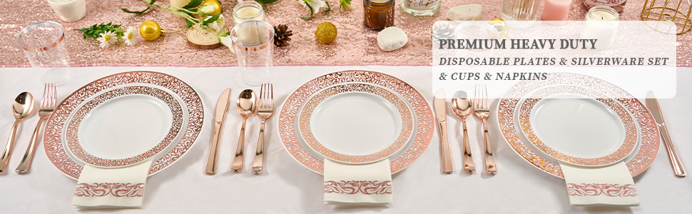 rose gold dinnerware set