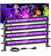 Meloght 45W LED Black Light Bar,Black Lights for Glow Party,Waterproof Blacklight with Plug &amp; Swi...