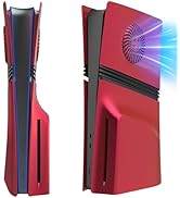 Cover Plates for PS5 Pro Disc Edition with Cooling Vent, PS5 Pro Faceplate ABS Hard Shockproof An...