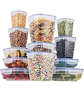 Superio Plastic Food Storage Containers with airtight Lids for Pantry, Firdge and Meal Prep- BPA ...