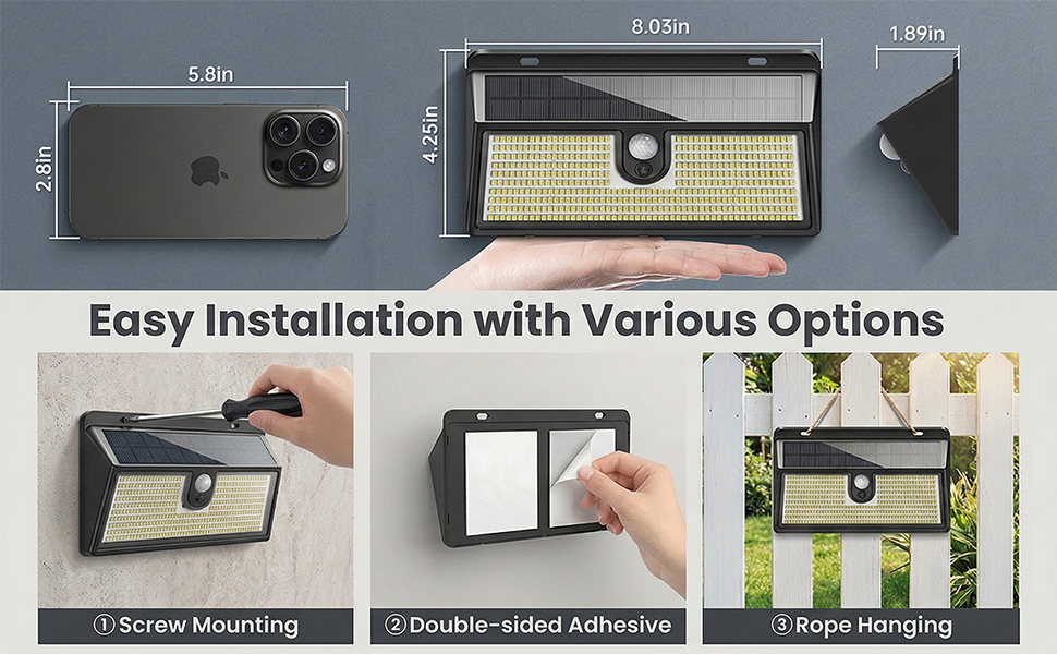 solar motion lights 452LED