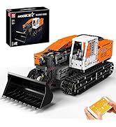 Mould King 17054 Pneumatic Front Loader Building Sets, MOC Gopher Loader Engineering Vehicle Mode...