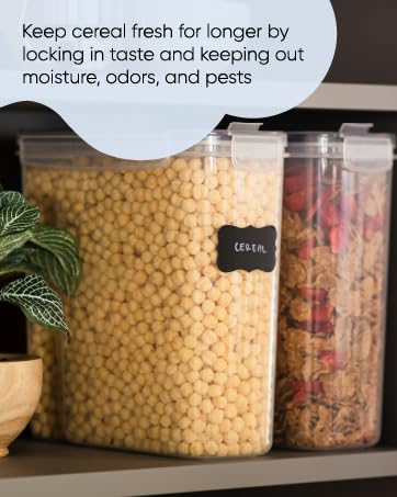 Chef&amp;#39;s Path Cereal Containers Food Storage Containers Stackable Organized Pantry Kitchen