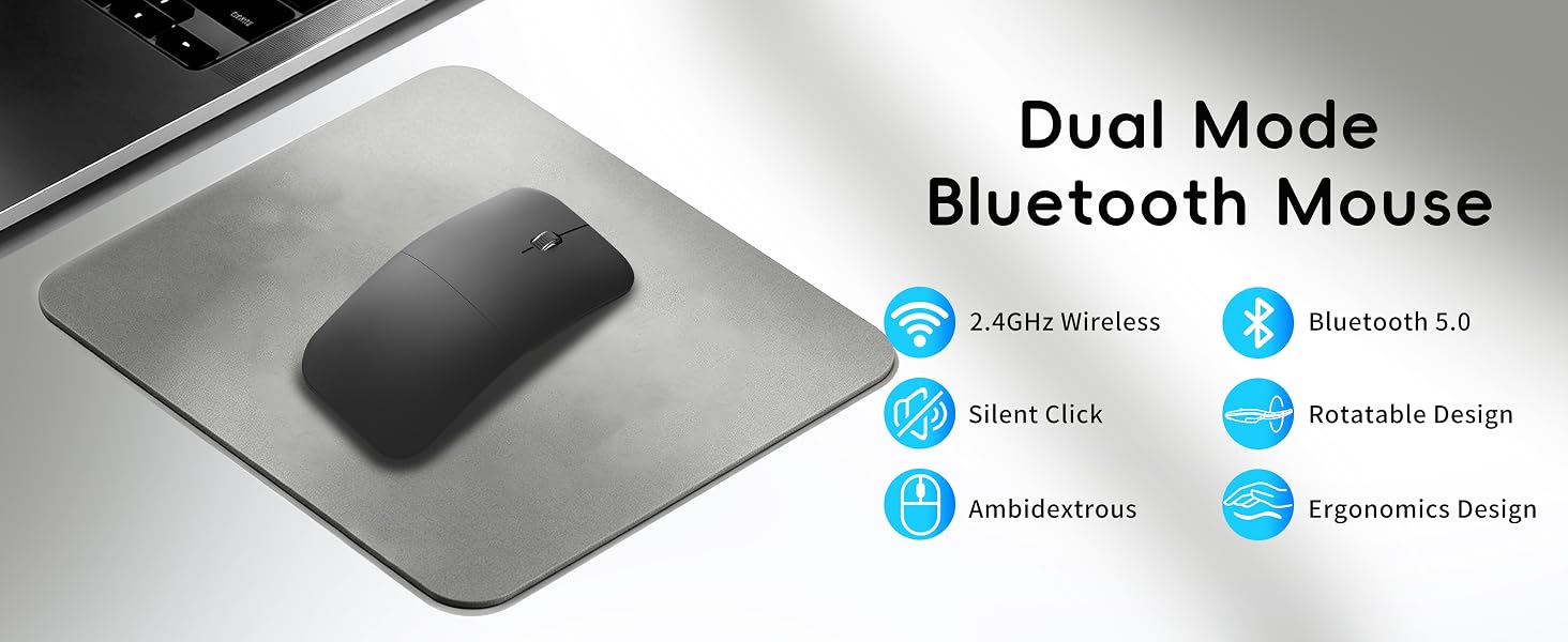 Bluetooth Arc Travel Mouse BT &amp;amp; USB Wireless Dual Mode Silent Computer Mice