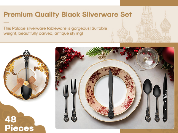black silverware
