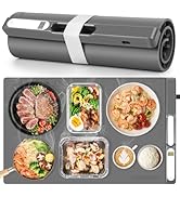 Warming Mat for Food, WVJ 300W Electric Warming Tray 8 Temp Settings &amp; 4H Timer Auto Shut-Off Rol...