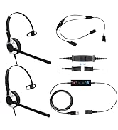TruVoice Deluxe USB Headset Training Solution (Includes 2 x HD-500 Headset) with Noise Canceling ...