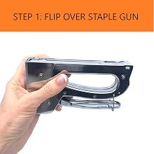super easy to flip upside down for the first step in loading staples