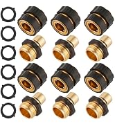 BILAL 6 Set Quick Connect Hose Fittings for Garden Hose Quick Connector with Gasket, 3/4 Inch GHT...