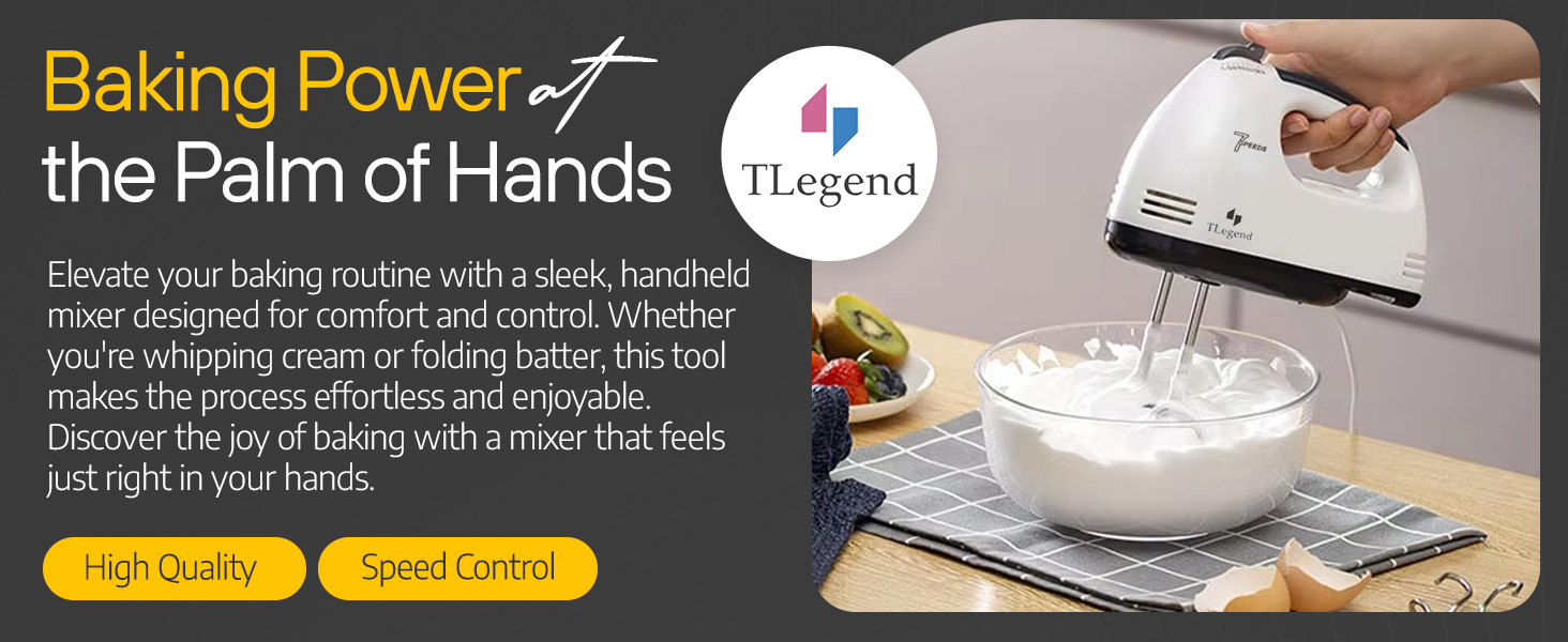 hand mixer electric handheld stand dough hook traditional beaters whisk mixing 7 speed hand mixer