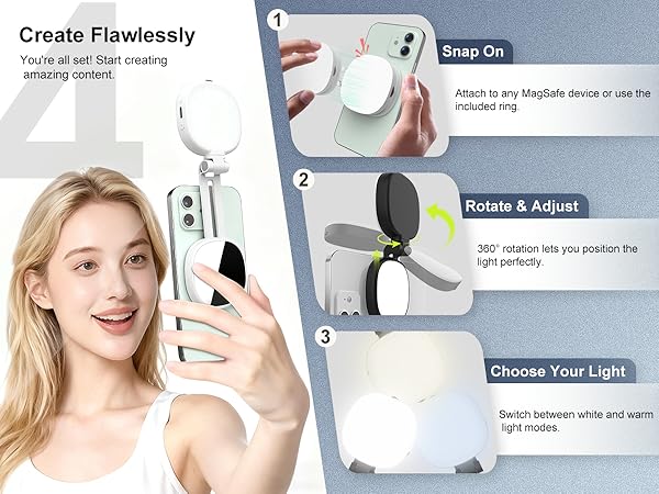 magnetic ring light for iphone selfie ring light iphone light for video recording