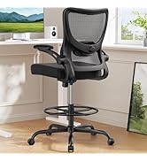 Marsail Drafting Chair, Tall Office Chair with 2D Lumbar Support, Standing Desk Chair with Padded...