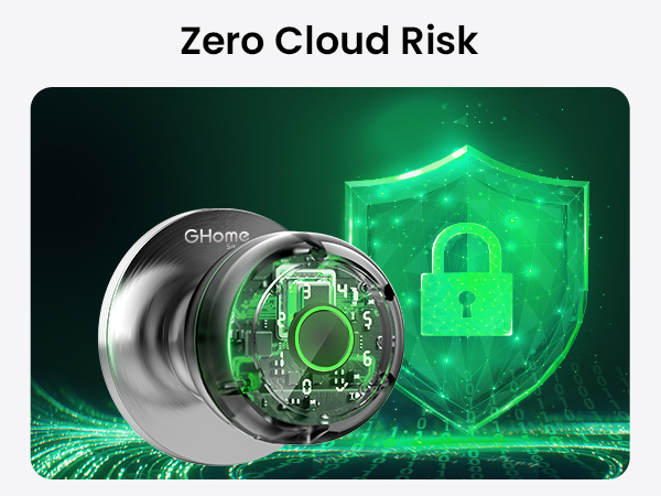 ghome smart door knob for family secure lock fingerprint