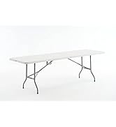 Nazhura 8 Foot Foldable/Folding Table Heavy Duty, Durable and Portable for Dining Picnic and Part...