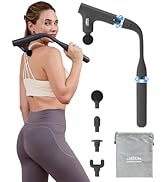 CAREKING 3-in-1 Detachable Massage Gun Deep Tissue, Ergonomic Extension Handle Back Massager for ...
