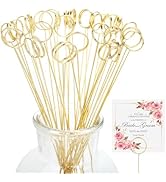Gegraterwa Picture Holders for Centerpieces,40Pcs Gift Card Holder Picks,Metal Photo Holders for ...