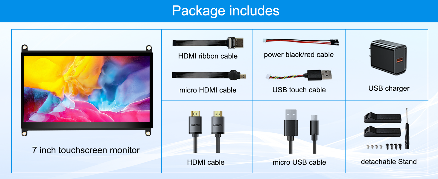 7 inch touch monitor