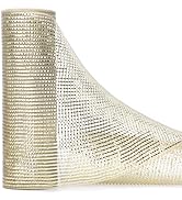 Ribbli Champagne Gold Metallic Mesh Ribbon Champagne Gold Deluxe Foil Christmas Ribbon for Christ...