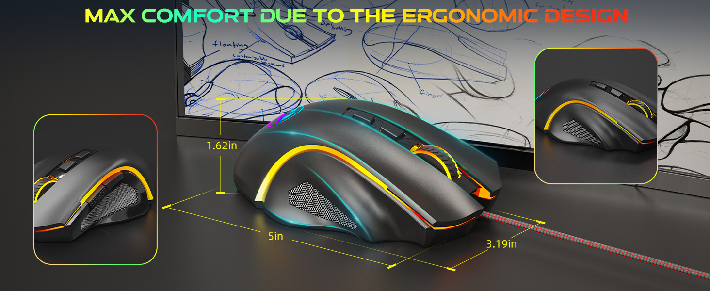 wired gaming mouse