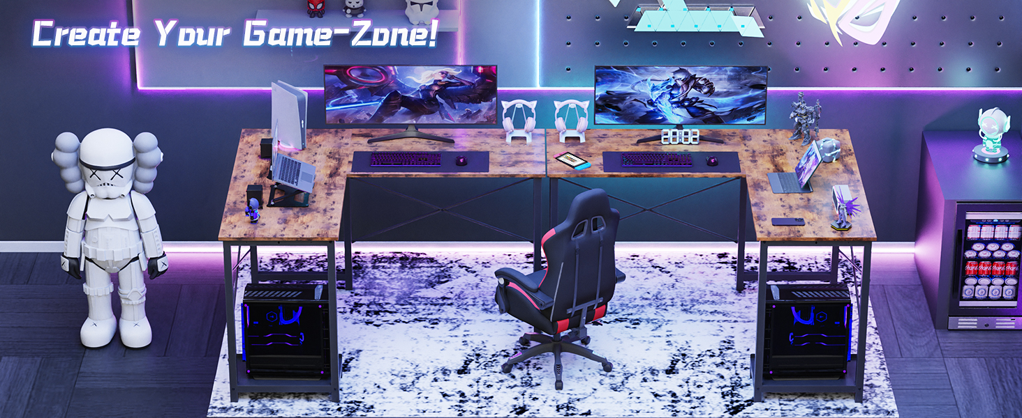 desk with storage l shaped gaming desk small computer desk corner desk for small space